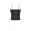 Dark in Love Punk Black and Tartan Cross Strap Nevida Top