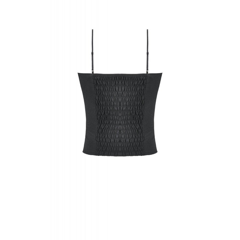 Dark in Love Punk Black and Tartan Cross Strap Nevida Top