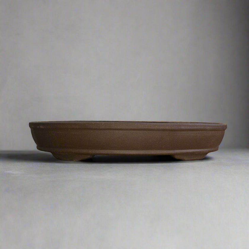 42cm Unglazed Bonsai Pot | Oval | 42cm x 32cm x 8cm | Brown