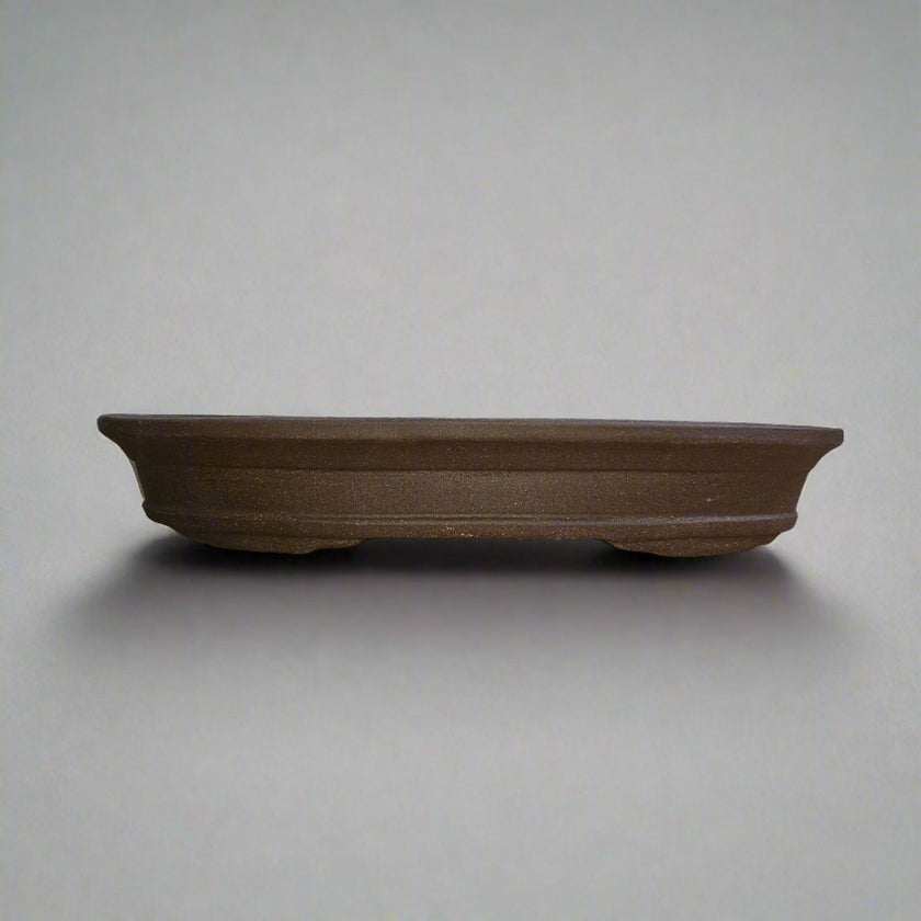 33cm Unglazed Bonsai Pot | Oval | 33cm x 23cm x 5cm | Brown