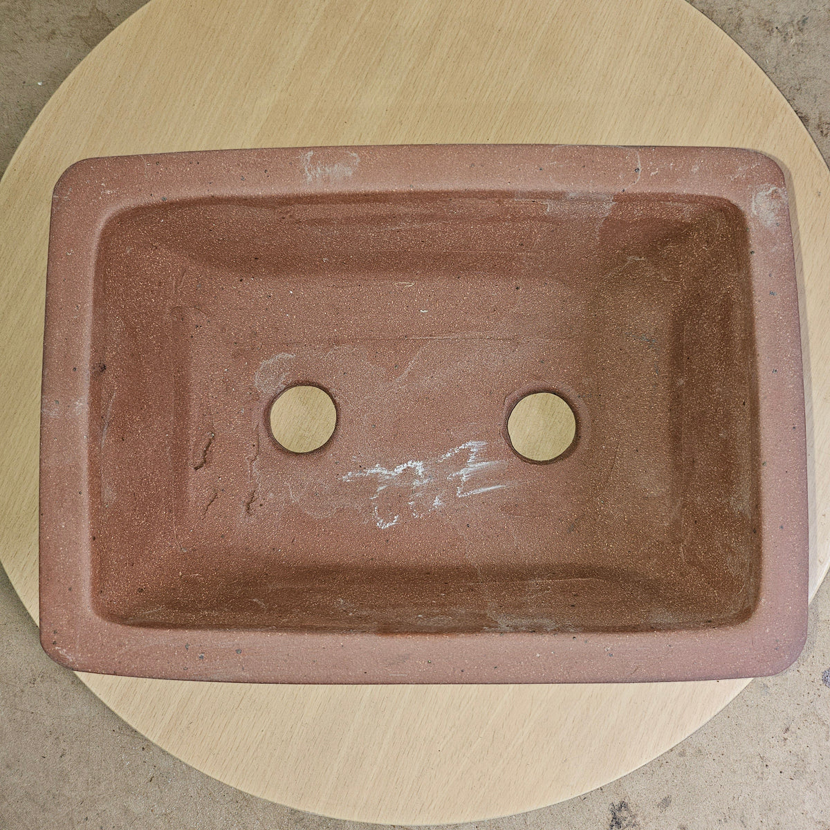 35cm Unglazed Bonsai Pot | Rectangle | 35cm x 26cm x 14cm | Brown