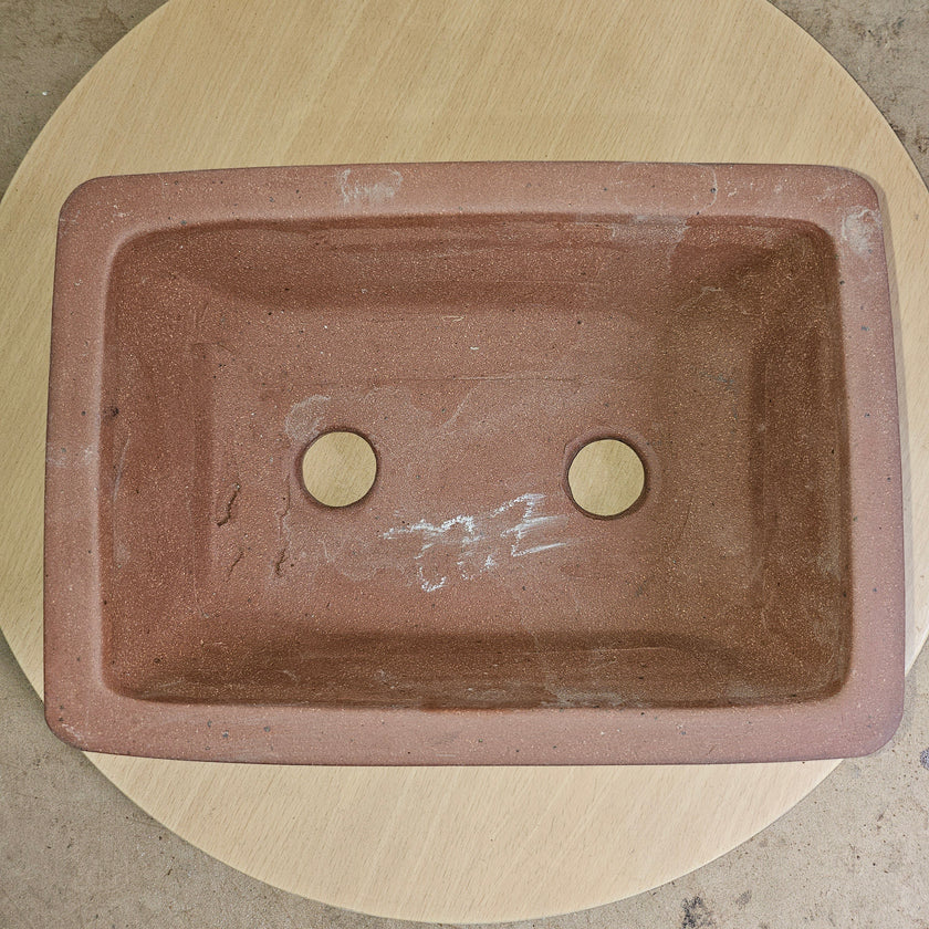 35cm Unglazed Bonsai Pot | Rectangle | 35cm x 26cm x 14cm | Brown