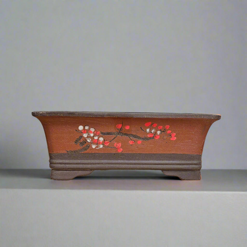 35cm Unglazed Bonsai Pot | Rectangle | 35cm x 26cm x 14cm | Brown