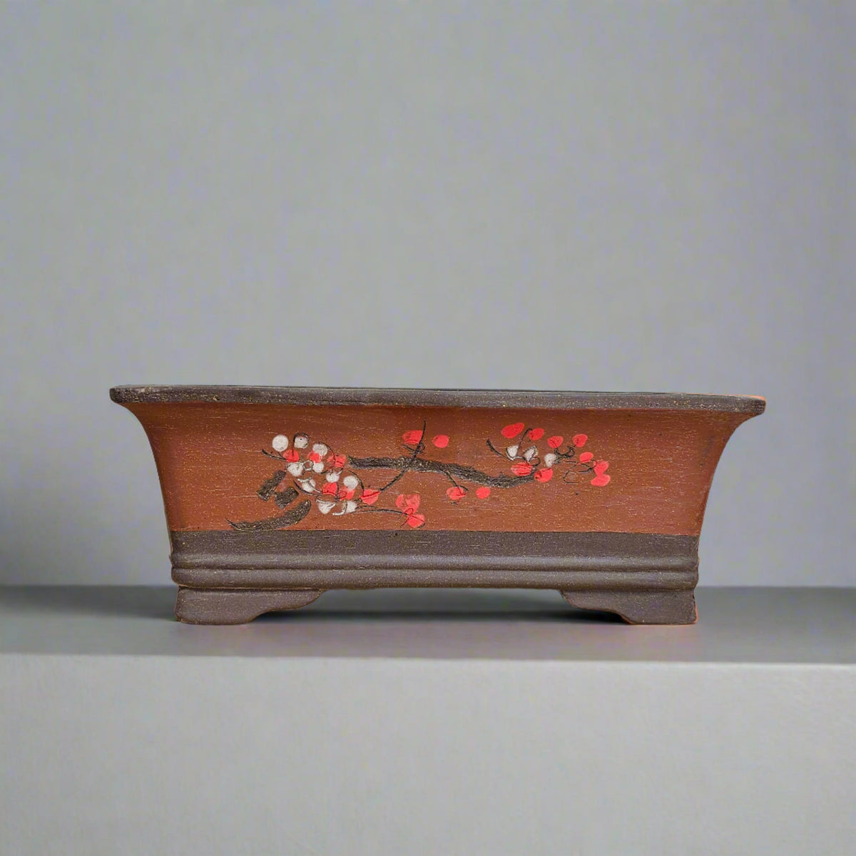 28cm Premium Unglazed Bonsai Pot | Rectangle | 28cm x 20cm x 10cm | Brown
