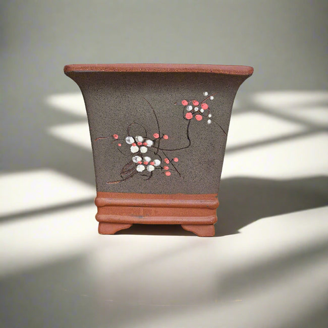 26cm Premium Unglazed Bonsai Pot | Cascade | 26cm x 24cm | Brown