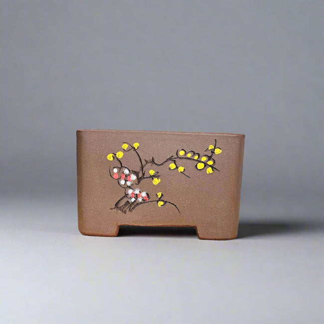 19cm Premium Unglazed Bonsai Pot | Cascade | 19cm x 12cm | Brown