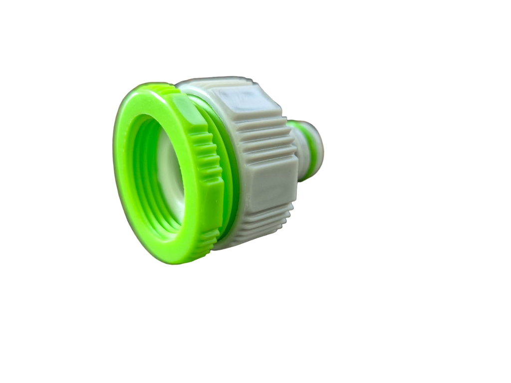 Female Tap Connector 1" or 3/4" BSP Female, Green/Gray