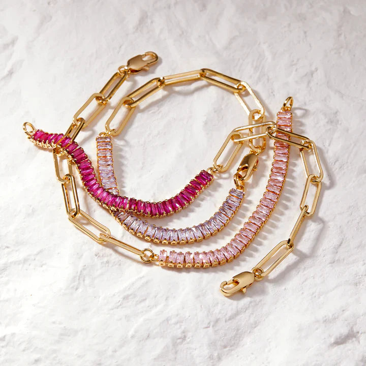 Pulsera de tenis con piedra de nacimiento