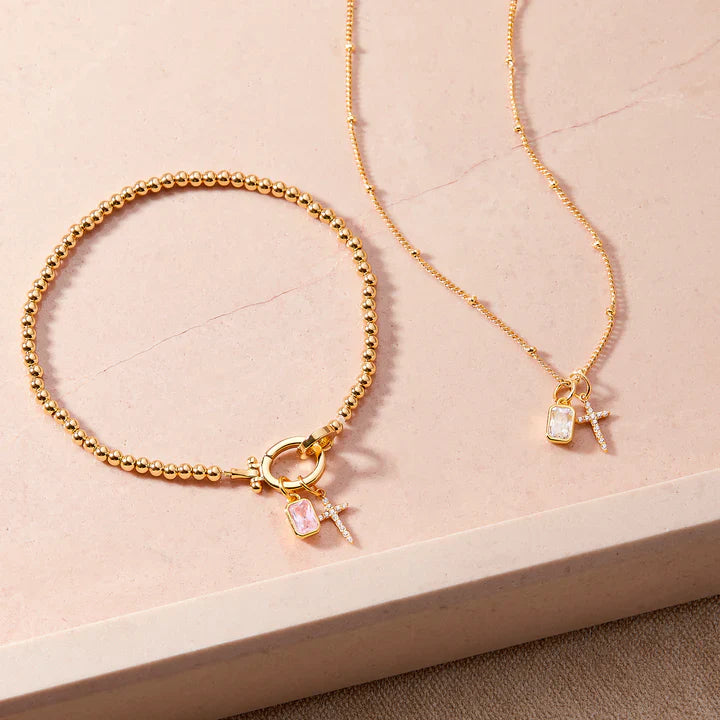 Birthstone Cross Necklace