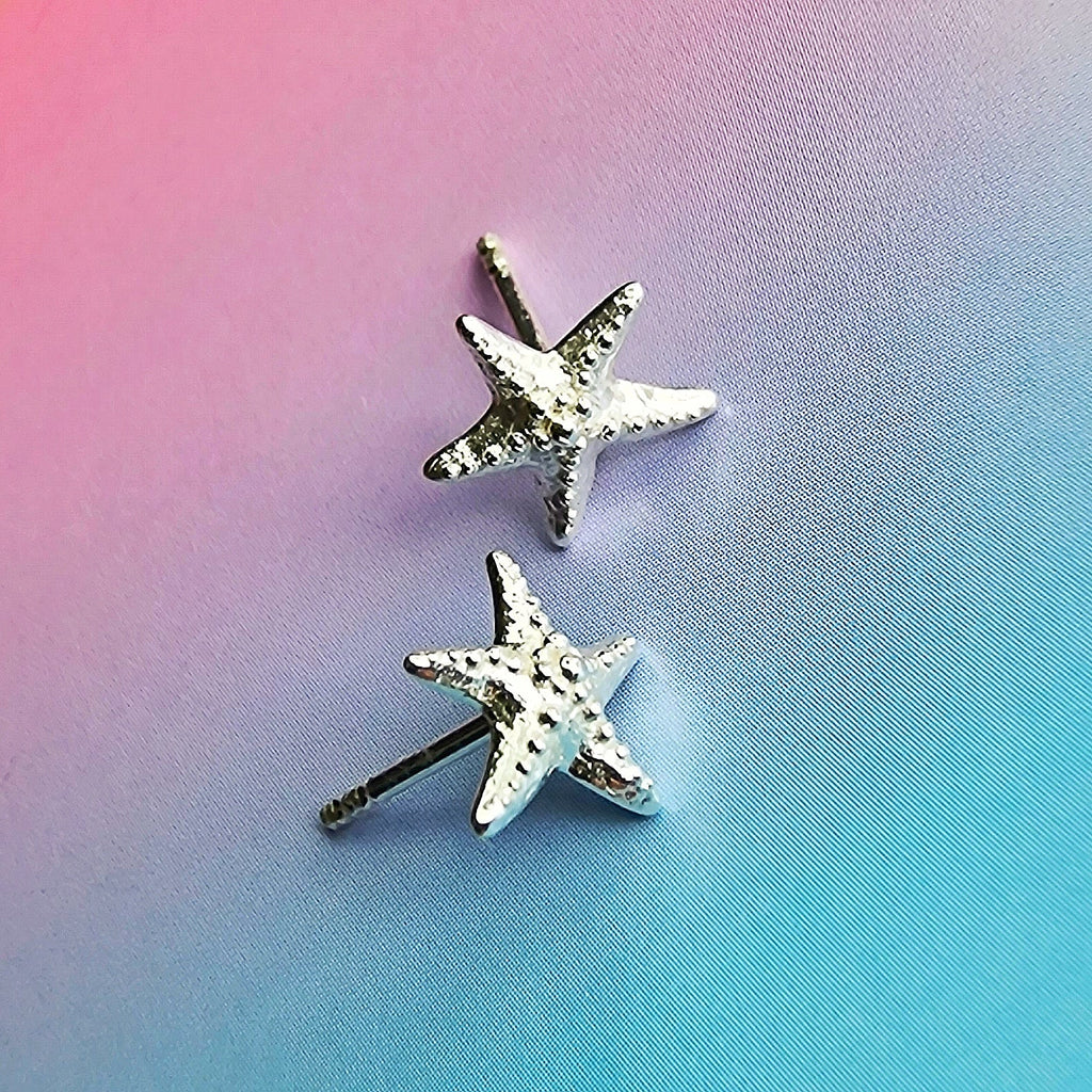 Silver Starfish Stud