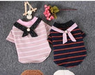 pet  striped cotton t-shirt