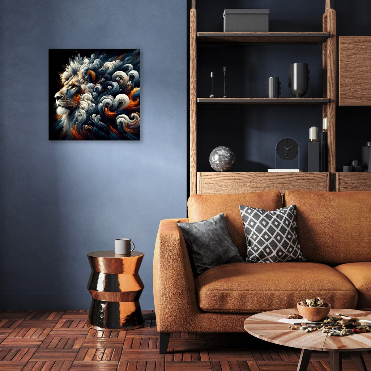 Lion's Abstract Grandeur Canvas