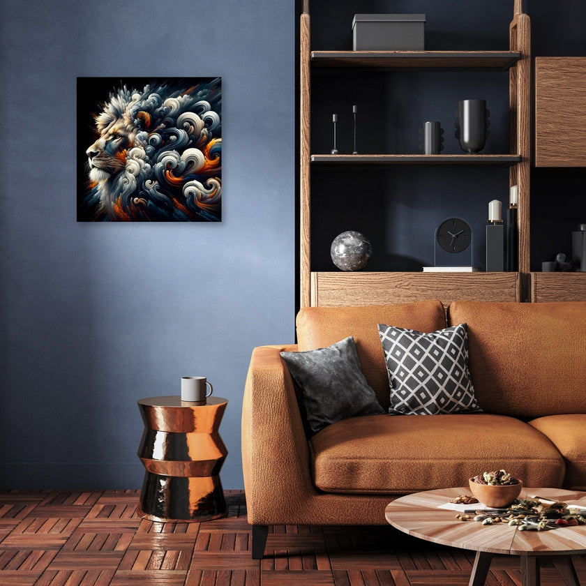 Lion's Abstract Grandeur Canvas