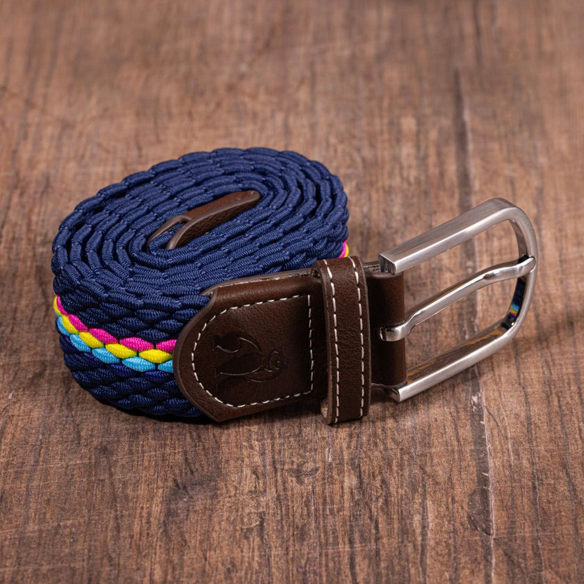 Woven Belt - Neon Fine Stripe