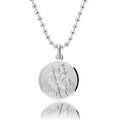 Classic St Christopher Necklace Sterling Silver 20mm