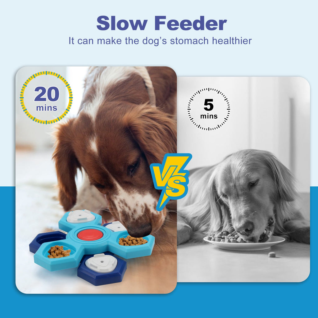 Cuencos para Perros con Rompecabezas de Alimentación Lenta de 4 Capas, Tazón de Comida Lenta para Perros, Antideslizante, Juego Interactivo de Rompecabezas para Perros, Tazón Lento, Productos para Mascotas