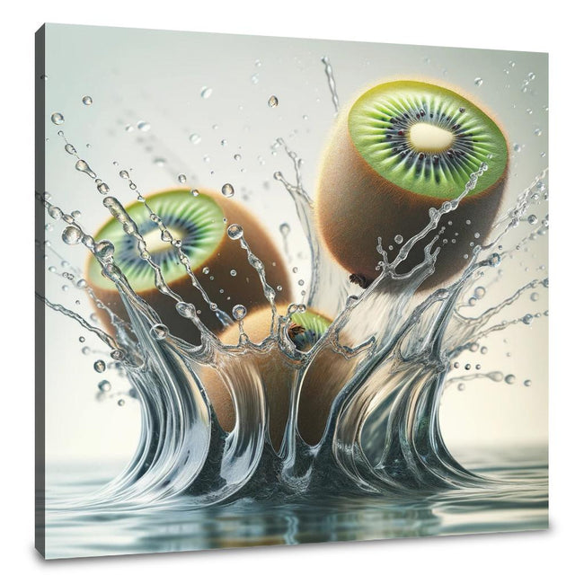 Kiwi Splash Elegance Canvas