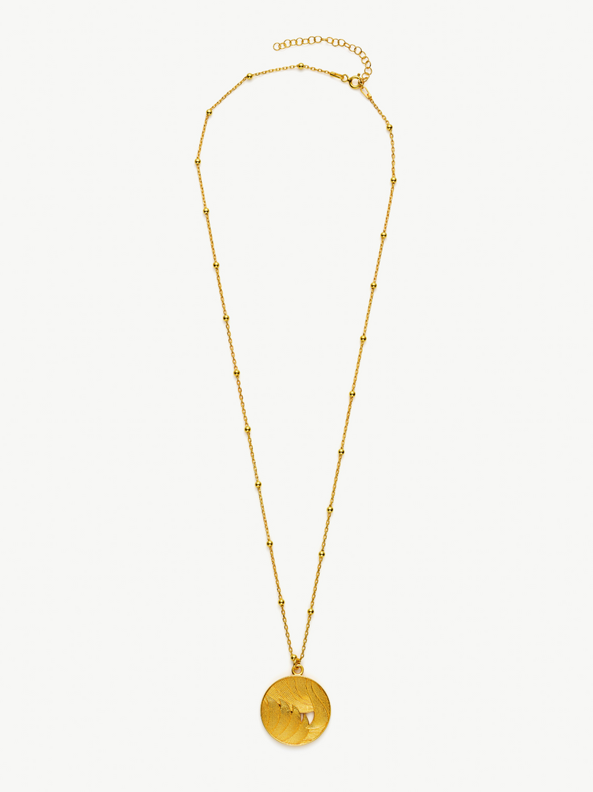 Gold Vermeil Medallion Necklace – Day | No More Nobody