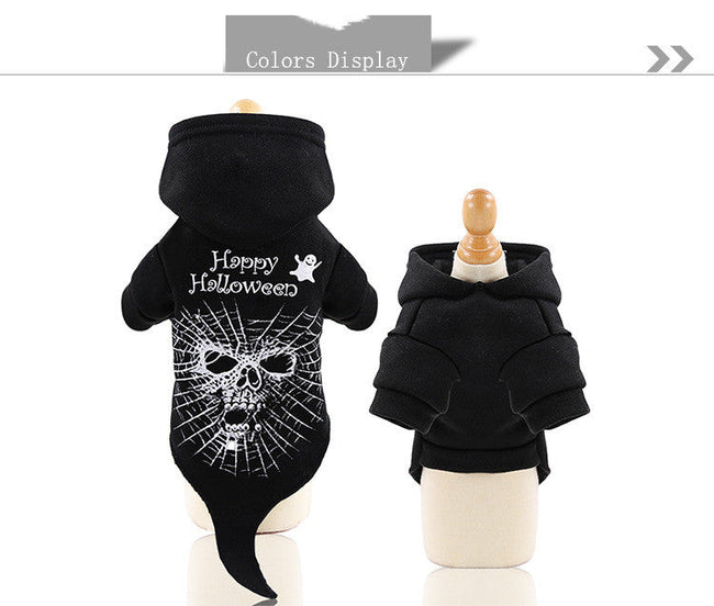 Halloween Mascota Divertido Cráneo Negro Horror Maquillaje Gato Accesorios Disfraz para Mascota