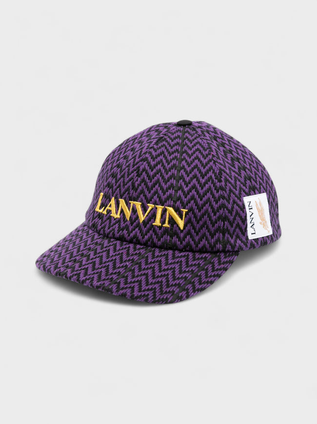 Czapka z daszkiem Lanvin x Future Curb czarno-fioletowa