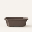 22cm Premium Unglazed Bonsai Pot | Rectangle | 22cm x 18cm x 7cm | Brown