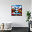 Autumn Serenity Lake Canvas