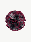 Organic Linen black & red check scrunchie - Azaria | No More Nobody