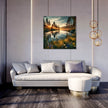 Midnight Sun Lake Canvas