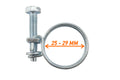 Double Wire Hose Clamp Galvanised 25mm-29mm