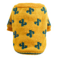 Pet Dog Cat Warm And Comfortable Turmeric Cactus Sweater