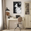 Cat Swirl Monochrome Canvas