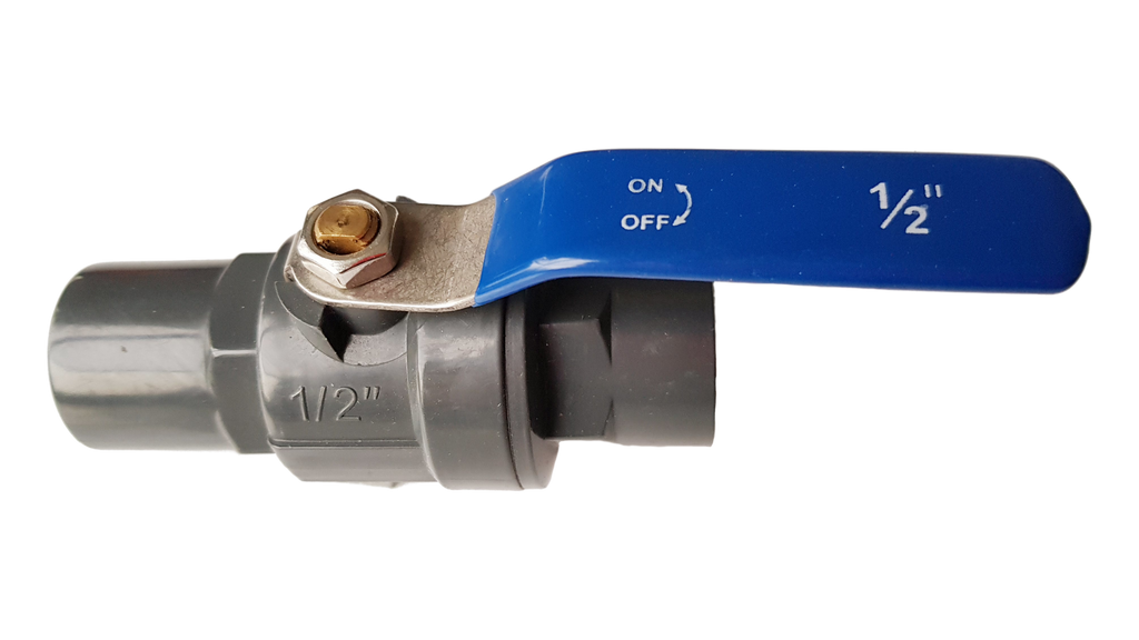 PP 1/2" BSPF Stopcock with Stainless Steel Ball Valve and Handle