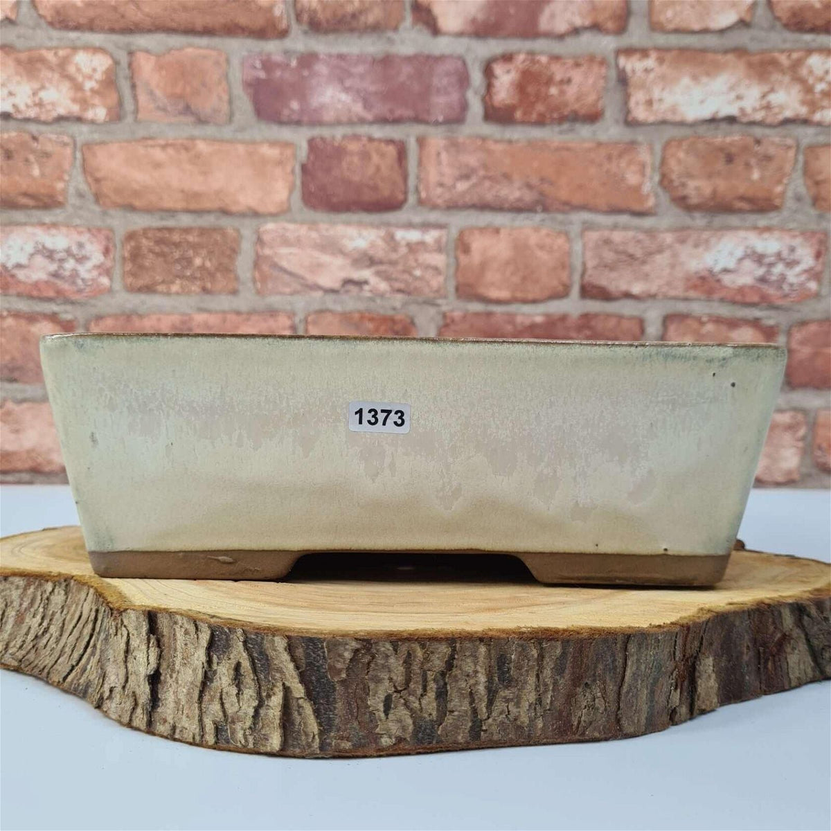 27cm Glazed Bonsai Pot | Rectangle | 27cm x 18cm x 9cm | White