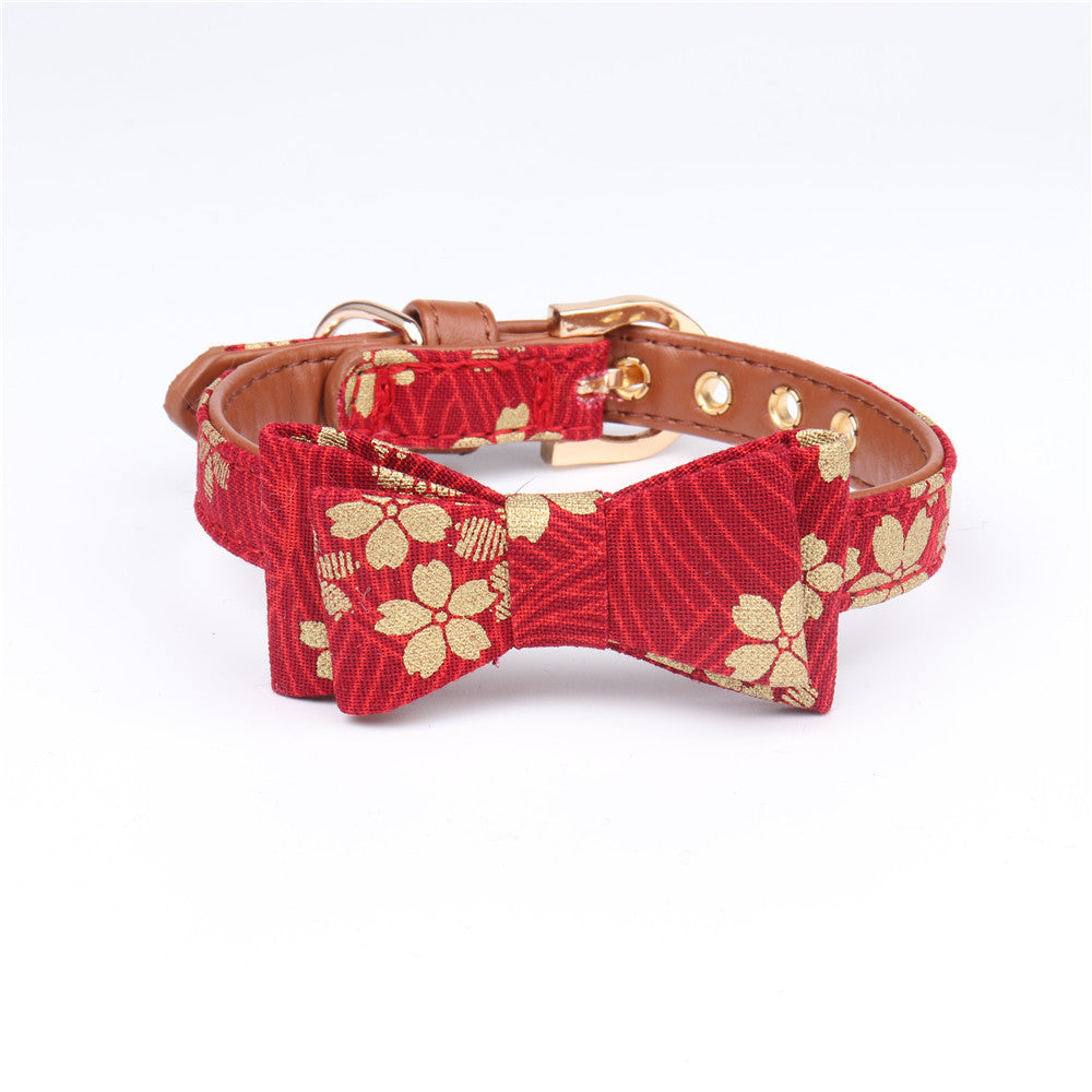 Haustierhalsband im japanischen Stil mit Bronzierung