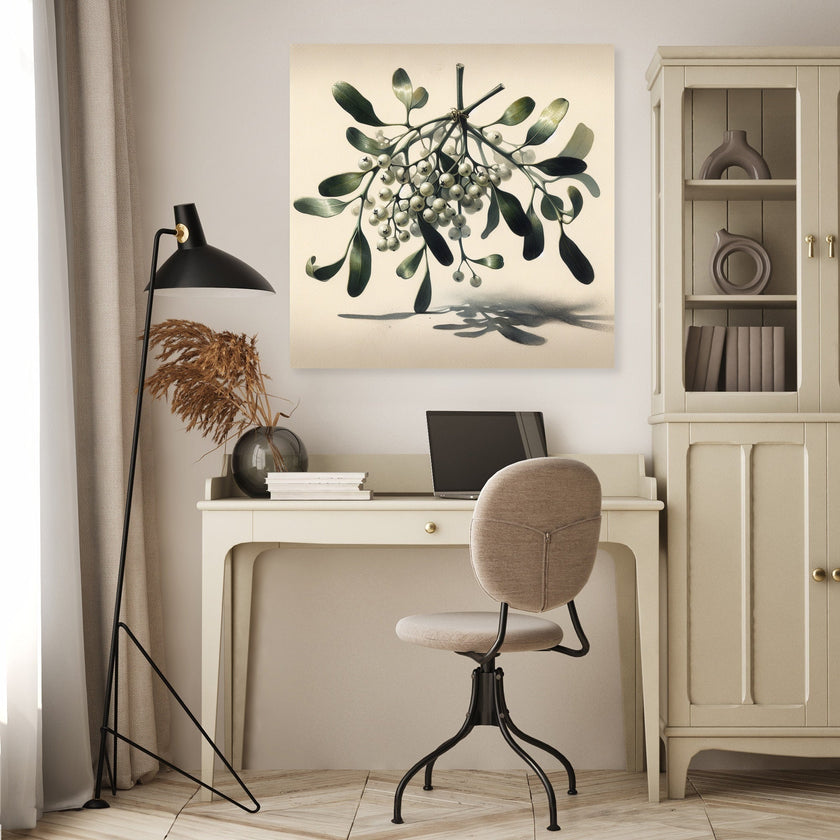 Melancholic Mistletoe Christmas Canvas