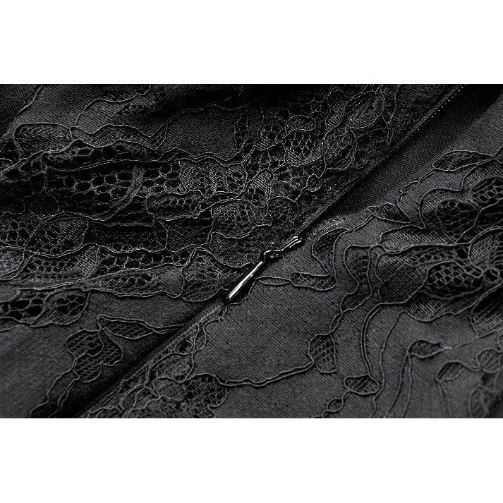 Dark in Love Morwenna Lace Gothic Maxi Dress in Black
