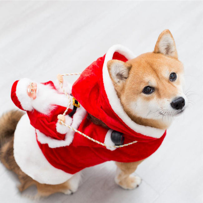 Modische Weihnachtskleidung Grüner Elfen-Haustier-Hunde-Weihnachtskostüm