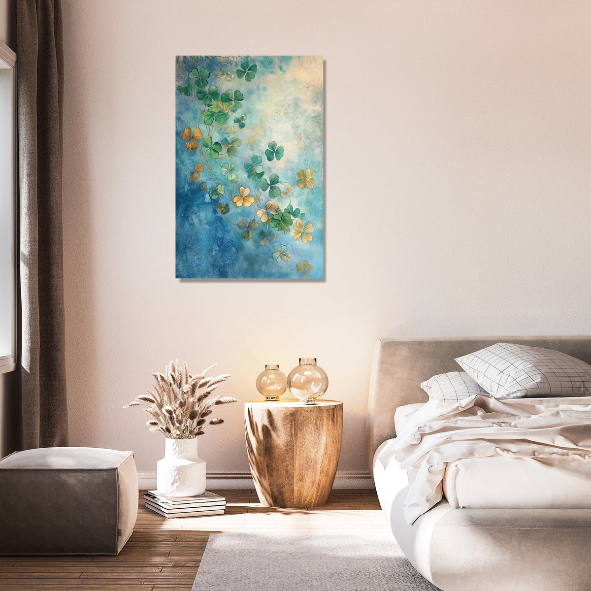 Illuminated Clover Canvas