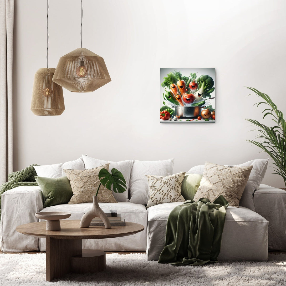 Veggie Splash Kitchen Canvas