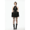 Dark in Love Gothic Mesh Panel Buckle Top