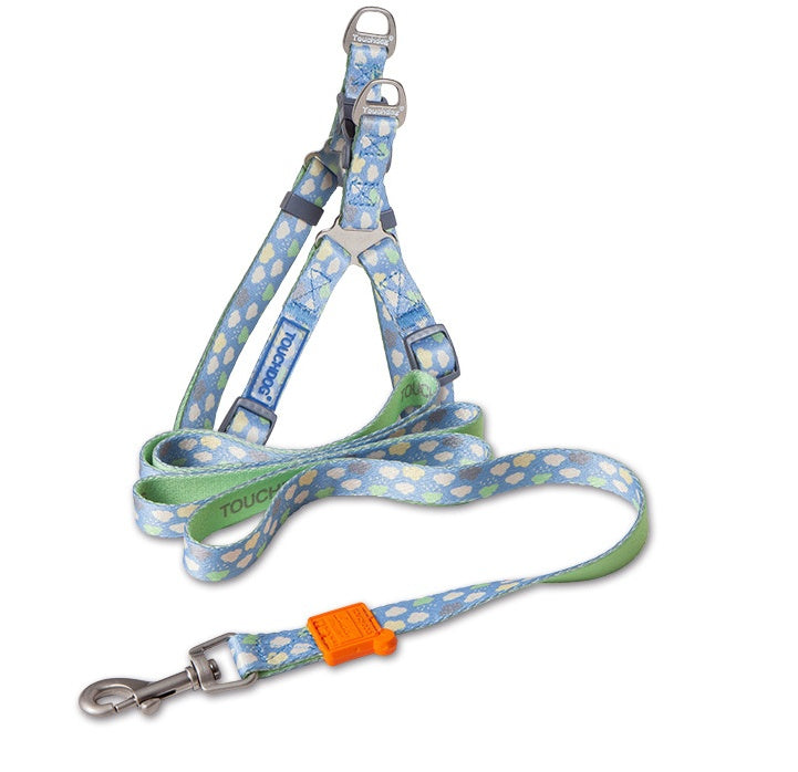 Touch dog it''s new heat transfer printing traction rope chest back collar dog rope walking dog artifact traction outdoor belt
