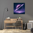 Violet Ring Planet Canvas