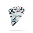 Padel-Socken mit Wellenlinien-Design