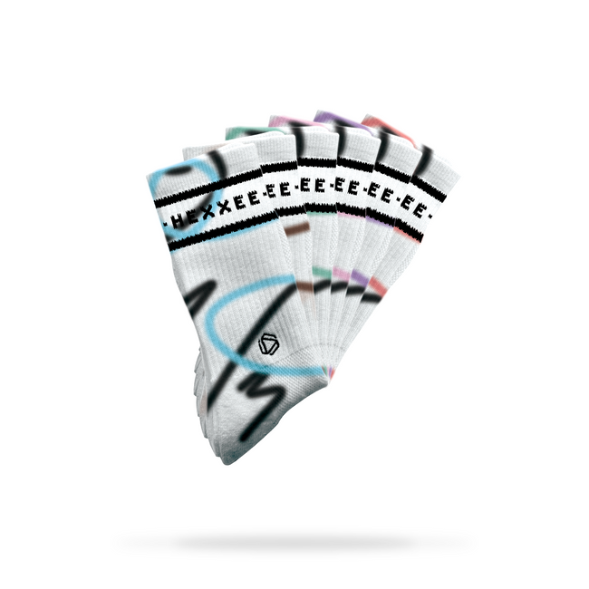 Padel-Socken mit Wellenlinien-Design