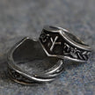 Algiz Letter X or Z Rune Ring - Adjustable