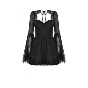 Dark in Love Greta Dark Mystique Gothic Lace-Up Mesh Dress