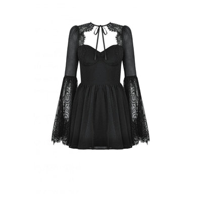 Dark in Love Greta Dark Mystique Gothic Lace-Up Mesh Dress