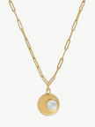 Gold plated Mother of Pearl Necklace - Cressida | No More Nobody