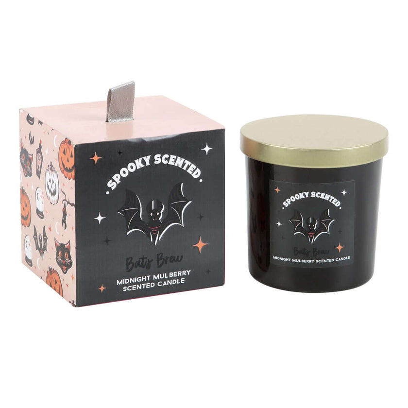 Gothic Gifts Bats Brew Midnight Mulberry Candle