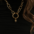 Charm Coven Gold Hel Skull Charm